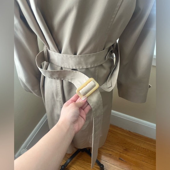 London fog tan trench coat size regular 8 - Picture 14 of 16